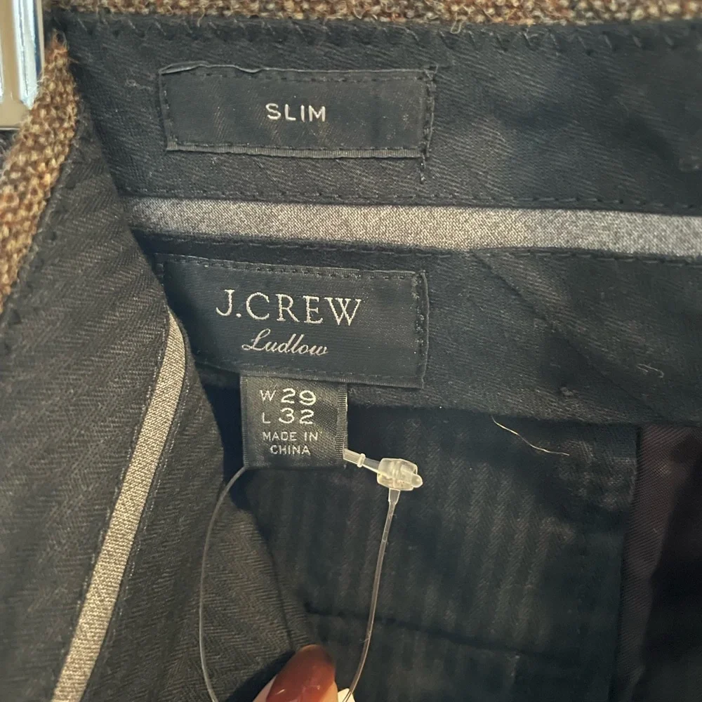 J. Crew Ludlow Slim Fit Trousers - Black - Picture 2 of 5